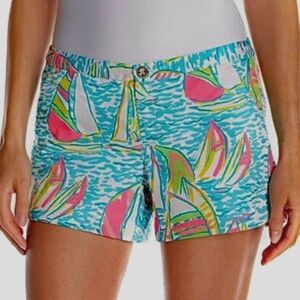 Lilly Pulitzer Adie Short You Gotta Regatta Sailboat